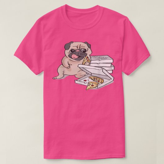 Dog Eating A Pizza Tシャツ (デザイン正面)