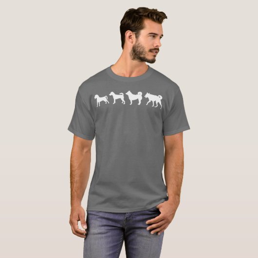 Dog Evolution gift family Tシャツ (正面フル)