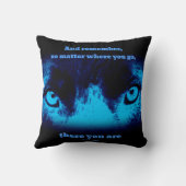 Dog Eyes Confucius Inspirational Quote クッション (裏面)