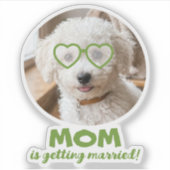 Dog Face Bachelorette Bridal Pet Photo Favors シール (正面)