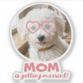 Dog Face Bachelorette Bridal Pet Photo Favors シール (正面)