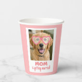 Dog Face Bachelorette Cups Fun Cute Soft Pink 紙コップ (裏面)