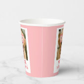 Dog Face Bachelorette Cups Fun Cute Soft Pink 紙コップ (右)