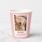 Dog Face Bachelorette Cups Fun Cute Soft Pink 紙コップ (正面)