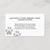 Dog Face | Puppy Paws | Grooming 名刺 (裏面)