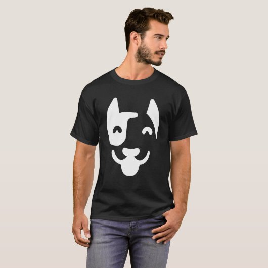 Dog Face Silhouette Tシャツ (正面フル)