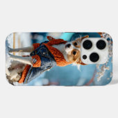 Dog Fashion Show – Adorable Cartoon Winter Scene  Case-Mate iPhoneケース (裏面 (横))