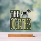 Dog Father Terrier Vintage Engraving Shirt Design_ アクリルサイン (ニュートラル)