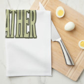 Dog Father Terrier Vintage Engraving Shirt Design_ キッチンタオル (四つ折り)