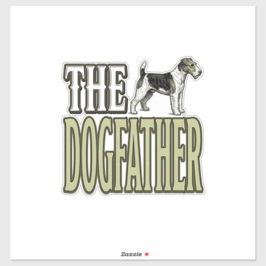 Dog Father Terrier Vintage Engraving Shirt Design_ シール (シート)