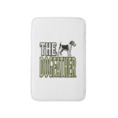 Dog Father Terrier Vintage Engraving Shirt Design_ バスマット (正面縦)