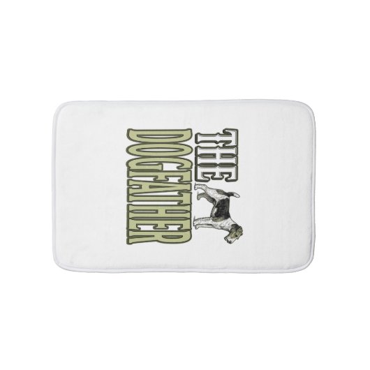 Dog Father Terrier Vintage Engraving Shirt Design_ バスマット (正面)