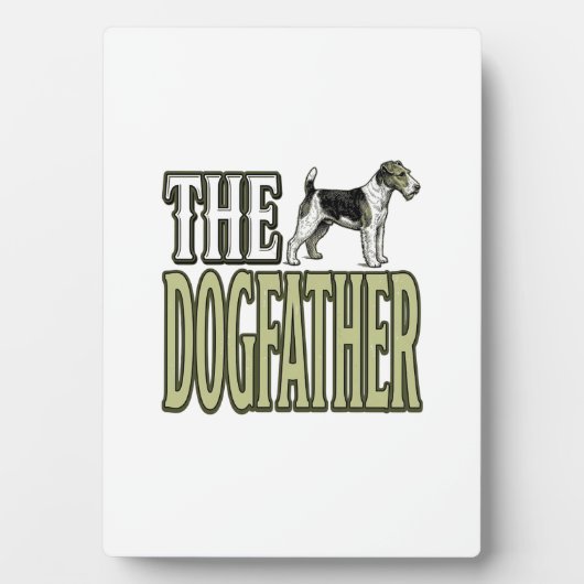 Dog Father Terrier Vintage Engraving Shirt Design_ フォトプラーク (正面)