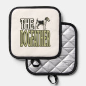 Dog Father Terrier Vintage Engraving Shirt Design_ 鍋敷き (正面/裏面)