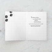 Dog Father's Day新聞ユーモア カード (内部)