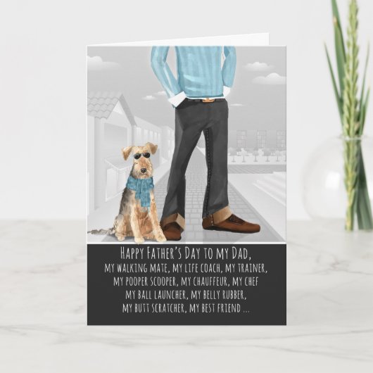Dog Father's Day ウェルシュテリア カード (正面)