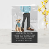Dog Father's Day ウェルシュテリア カード (黄色い花)