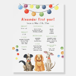 Dog First Birthday Milestone Birthday