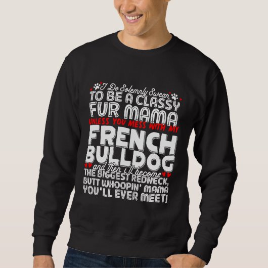 Dog Frenchie Bulldog French Bulldog スウェットシャツ (正面)