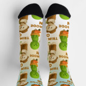 Dog Gardener Bichon Topiary Trim Surreal ソックス (上部)