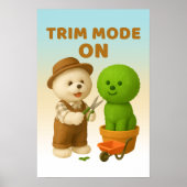 Dog Gardener Bichon Topiary Trim Surreal ポスター (正面)