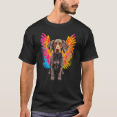 Dog German Shorthaired Pointer Heaven Tシャツ (正面)