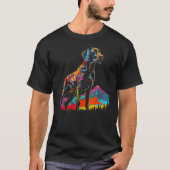 Dog German Shorthaired Pointer Mountain Hiking Tシャツ (正面)