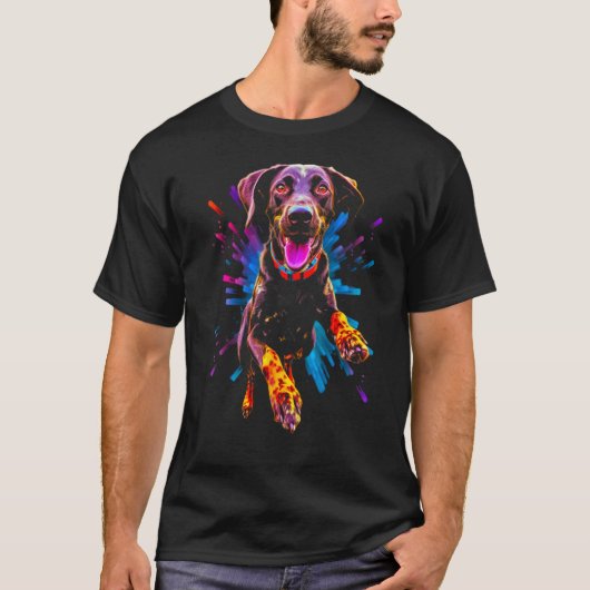 Dog  German Shorthaired Pointer Tシャツ (正面)