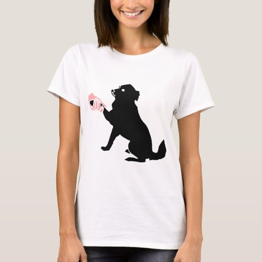 Dog giving paw tシャツ (正面)