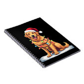 Dog Golden Retriever Santa Christmas Xmas Lights ( ノートブック (右側)