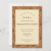 Dog Graduation Invite Pet Photo Copper Rose 招待状 (裏面)