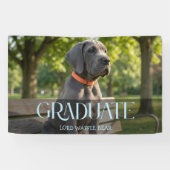 Dog Graduation Party Invite Pet Photo Baby Blue 横断幕 (横)
