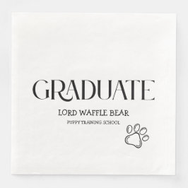 Dog Graduation Party Pet Photo Black & White