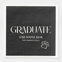 Dog Graduation Party Pet Photo Black & White