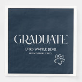 Dog Graduation Party Pet Photo Navy Blue (正面)
