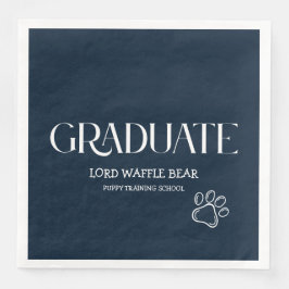 Dog Graduation Party Pet Photo Navy Blue