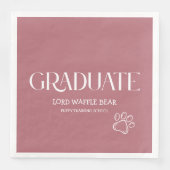 Dog Graduation Party Pet Photo Rose Gold (正面)