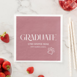 Dog Graduation Party Pet Photo Rose Gold