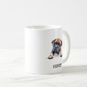Dog grandma, personalized with picture and name コーヒーマグカップ (正面右)