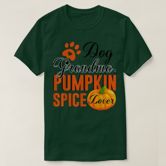 Dog Grandma Pumpkin Spice Lover Cute Fall Women Gi Tシャツ (デザイン正面)