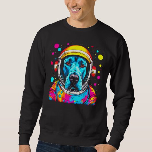 Dog Great Dane Astronaut スウェットシャツ (正面)