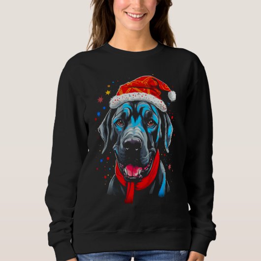 Dog Great Dane Christmas スウェットシャツ (正面)