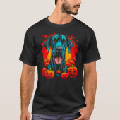 Dog Great Dane Halloween Theme Tシャツ (正面)