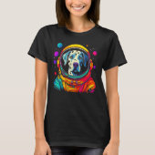 Dog Great Dane Space Astronaut Science Tシャツ (正面)