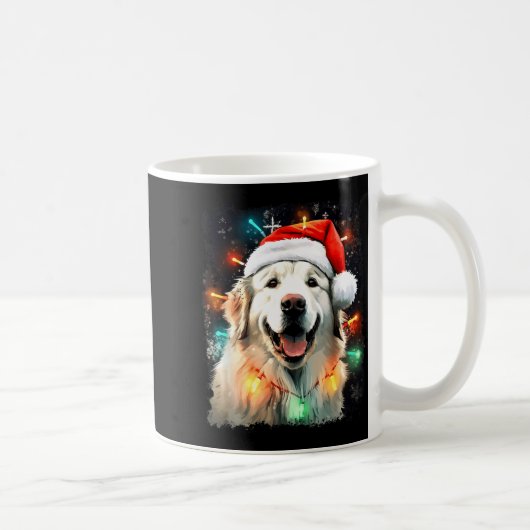 Dog Great Pyrenees Christmas  コーヒーマグカップ (右)