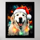 Dog Great Pyrenees Christmas ポスター (正面)
