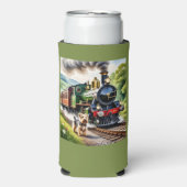 Dog Greeting steam train スリム缶クーラー (Seltzer正面)