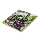 Dog Greeting steam train タイル (側面)