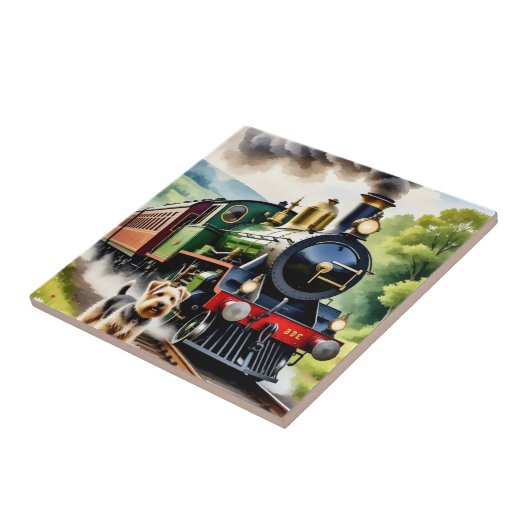 Dog Greeting steam train タイル (側面)