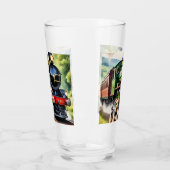 Dog Greeting steam train タンブラーグラス (左)